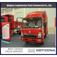 China Sinotruk HOWO 4*2 140HP Van Container Light Cargo Truck